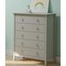 Viv + Rae™ Husby 36" Wide Wooden Rectangular Chest w/ 5 Drawers Wood in Gray | 44 H x 36 W x 18 D in | Wayfair EDAF7CA618DA4EC1A6C4B3FCF1101943