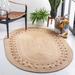 White 84 x 0.39 in Indoor Area Rug - World Menagerie Round Sundeep Hand-Woven Flatweave Jute/Sisal Natural Area Rug Jute & Sisal | Wayfair