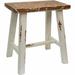 Millwood Pines Hornsby Manufactured Wood Accent Stool in Brown/Gray/White | 16.54 H x 11 W x 15 D in | Wayfair 124DE469FB53404488C3492EBFA0F67F