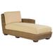 Woodard Saddleback 74" Long Single Chaise w/ Cushion in Brown | 32 H x 35 W x 74 D in | Outdoor Furniture | Wayfair S523041R-53N-MOC