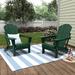 Three Posts™ Marciano Adirondack Set, Stainless Steel in Green | 34.5 H x 29.5 W x 34.25 D in | Wayfair 75743BE1E4DD4794BCAC8F0ABD90C9D4