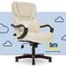 Serta at Home Serta Conway Big & Tall Executive Ergonomic Office Chair w/ Lumber Support & Wood Accents Upholstered in White/Brown | Wayfair 43506B