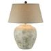 World Menagerie Houa 27.5" Table Lamp Alabaster/Linen in White/Brown | 27.5 H x 21 W x 21 D in | Wayfair 7B1861FEFBBB43E79A029F0607078137