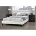 Red Barrel Studio® Millerville Upholstered Low Profile Platform Bed Metal in White | 40 H x 65 W x 87 D in | Wayfair