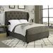 Alcott Hill® Stpierre Tufted Low Profile Standard Bed Upholstered/Polyester in Gray | 15 H x 62.25 W x 83 D in | Wayfair