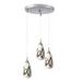 Woodbridge Lighting Art Glass 3-Light Cluster Bell Pendant Glass in Gray | 12 H x 16 W x 16 D in | Wayfair 13227STN-A06B07