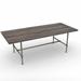 Union Rustic Helwig Rectangular Solid Wood Table Wood/Solid Wood/Metal in Gray/White | 30 H x 72 W x 36 D in | Wayfair