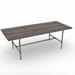 Union Rustic Helwig Rectangular Solid Wood Table Wood/Solid Wood/Metal in Gray | 30 H x 120 W x 48 D in | Wayfair F2516234603C46FEBEF3B467F2289094