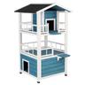 Casetta Penthouse - L 72 x P 72 x H 124 cm - blu/bianco