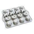 Nordic Ware Holiday Teacakes Cakelet Pan, Mini Christmas Cake Mould Tray, Cast Aluminium Cake Tin, Muffin Tray for Chocolates, Made in The USA Colour: Silver