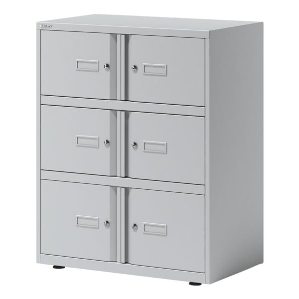 Bisley Fächerschrank »Essentials«, 2 Abteile mit je 3 Fächern grau, 80x101.5x47 cm Image