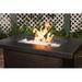 Ebern Designs Livi 48" Rectangular Hammered Aluminum Convertible Gas Fire Pit Table Aluminum in Brown/Gray | 24 H x 32 W x 48 D in | Wayfair