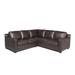 Multi Color Sectional - Birch Lane™ Delores 2 - Piece Upholstered Sectional Genuine Leather | 35.5 H x 95 W x 95 D in | Wayfair