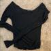 Brandy Melville Tops | Brandy Melville Off The Shoulder Long Sleeve | Color: Black | Size: 1 Size