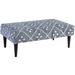 Annie Selke Home Kota 47" Wide Rectangle Geometric Cocktail Ottoman Wood/Wool/Fabric in Brown/Gray/White | 17 H x 47 W x 26 D in | Wayfair