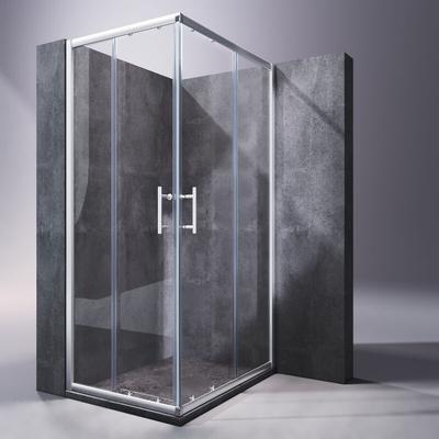 Sonni - 90x70cm Eckeinstieg Duschkabine Sicherheitsglas Schiebetür Eckdusche Duschabtrennung Image