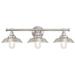 Westinghouse 63544 - 3 Light Brushed Nickel Wall Fixture (3Lt Wall BN (White Interior))