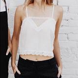 Brandy Melville Tops | Brandy Melville Silky Phoeby Cami Top White | Color: White | Size: Xs