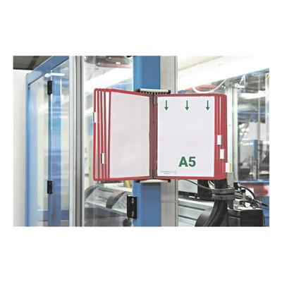Tarifold Wandsichttafelsystem A5 mit 10 Sichttafeln rot
