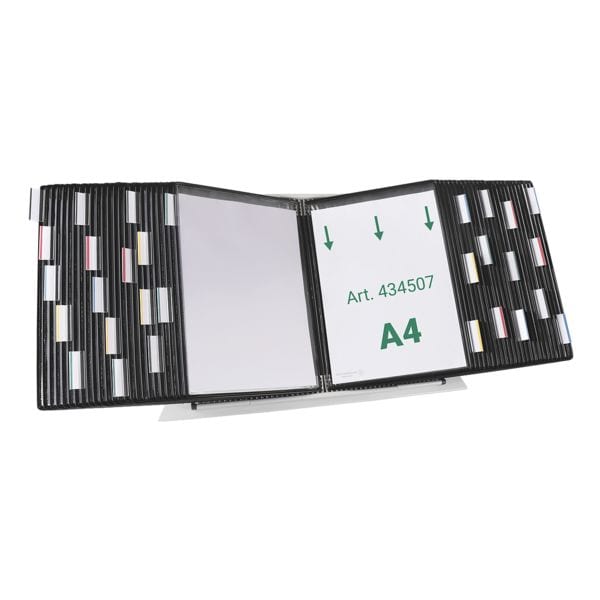 Tarifold Tischständer A4 mit 50 Sichttafeln schwarz, 82x35x28 cm Image