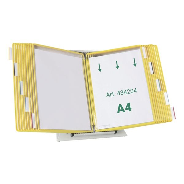 Tarifold Tischständer A4 mit 20 Sichttafeln gelb, 58x35x28 cm Image
