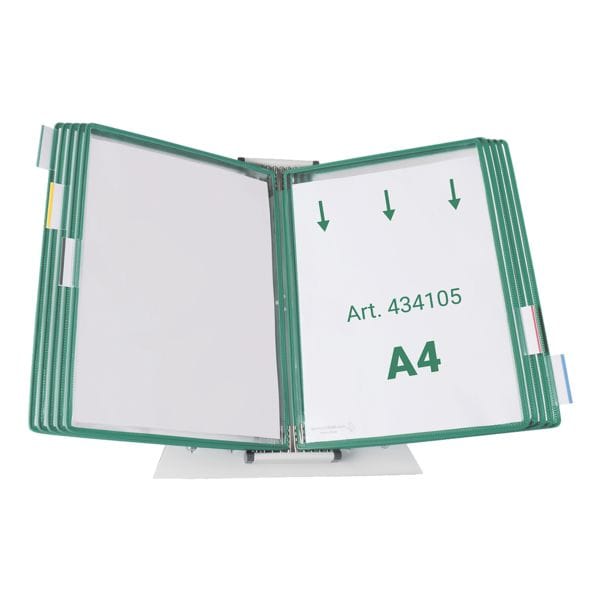 Tarifold Tischständer A4 mit 10 Sichttafeln grün, 50x35x28 cm Image