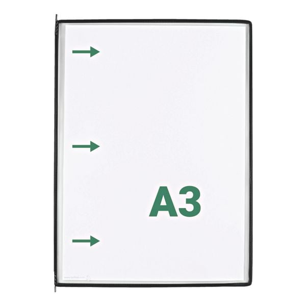 Tarifold 10er Set Sichttafeln DIN A3 Öffnung seitlich schwarz Image