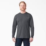 Dickies Men's Big & Tall Heavyweight Long Sleeve Pocket T-Shirt - Charcoal Gray Size Lt LT (WL450)