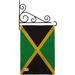 Breeze Decor Jamaica 2-Sided Burlap 19 x 13 in. Garden Flag in Black/Green/Orange | 18.5 H x 13 W in | Wayfair BD-CY-GS-108125-IP-DB-03-D-US13-BD