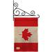 Breeze Decor Canada Country 2-Sided Burlap 19 x 13 in. Garden Flag in Brown/Red | 18.5 H x 13 W x 0.1 D in | Wayfair