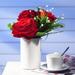 Red Barrel Studio® Roses Floral Arrangements & Centerpieces in Vase redSilk, Ceramic | 12 H x 5 W x 5 D in | Wayfair