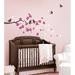 Zoomie Kids Cherry Blossom Branch w/ Birds Wall Decal Vinyl in Pink | 88 H x 54 W in | Wayfair 05363C107D044C88A43F2E2594B320C2