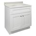 Ebern Designs Frits Brookings Shaker 31" Single Bathroom Vanity Set Wood/Marble in White | 35.63 H x 31 W x 22 D in | Wayfair