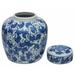 Canora Grey Thielen Floral Porcelain Ginger Jars in Blue/White | 9.5 H x 8 W x 8 D in | Wayfair BA0DE5BCBB8D4E8FA5D683A1658ADE95