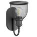 Longshore Tides Crowley 1 - Light Dimmable Armed Sconce Glass/Metal in Black | 10.5 H x 6 W x 0.1 D in | Wayfair 7FADF9FD984B4C30A4CBCF1B76089429