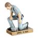 Red Barrel Studio® Abingt Praying Police Officer Wood Carved Figurine Resin in Blue/Brown | 5.5 H x 4 W x 2 D in | Wayfair