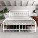 Rosalind Wheeler Mcdowell Storage Platform Bed Metal in White | 42.52 H x 60.63 W x 83.07 D in | Wayfair A13F62D6C04D4E3786ABB3681D6CEC76