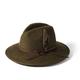 Failsworth Ladies Country Wool Fedora Hat with Feather (Small/Medium, Moss)