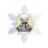 The Holiday Aisle® Personalized Friendly Folks Cartoon Snowflake Family Home, Couple Two Boys | 5.5 H x 5.5 W x 0.25 D in | Wayfair