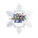 The Holiday Aisle® Personalized Friendly Folks Cartoon Snowflake Patriotic Couple Three Boys Christmas Holiday Shaped Ornament Plastic | Wayfair