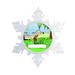 The Holiday Aisle® Personalized Friendly Folks Cartoon Snowflake Golfer Christmas Holiday Shaped Ornament Plastic in Blue/Green | Wayfair