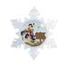 The Holiday Aisle® Personalized Friendly Folks Cartoon Snowflake ATV Rider, Four Wheeler Christmas Holiday Shaped Ornament Plastic in Brown | Wayfair