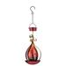 Regal Art & Gift 6" Solar Powe Integrated LED Outdoor Hanging Light, Glass in Red | 6 H x 6 W x 16.5 D in | Wayfair 12754