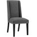 Baron White Vinyl Upholstery & Wood Frame Dining Chairs by Modway Fabric in Gray | 40 H x 19.5 W x 23.5 D in | Wayfair EEI-2748-GRY-SET