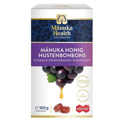 Manuka Health MGO 400+ Lutschbonb.schw.Johannisb. 100 g Bonbons