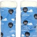 Urban Outfitters Accessories | Bob Ross Sherpa Cozy Slipper Cabin Socks | Color: Blue/Cream | Size: Various