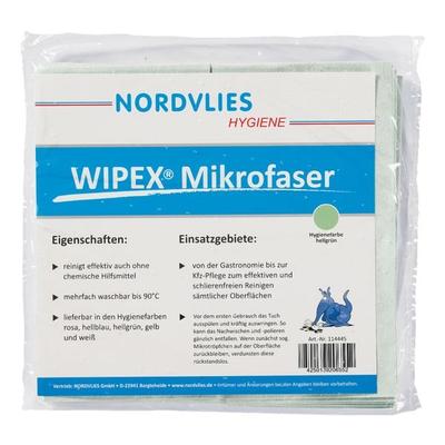 WIPEX Vlies-Mikrofasertuch 40 x 38 cm in Hygienefarben grün, 40 cm