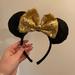 Disney Accessories | Black And Gold Minnie Ears Headband. Small Shop | Color: Black/Gold | Size: Os