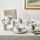 Ebern Designs Cromberg Coupe 16 Piece Dinnerware Set, Service for 4 Porcelain/Ceramic in Gray | Wayfair 01665622AF1540D4A00FDCFEC87DFC7C