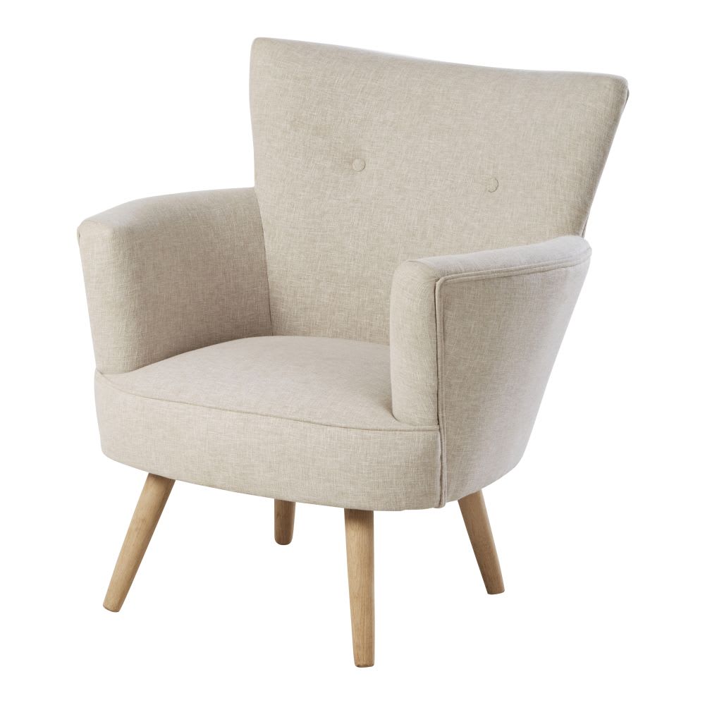Fauteuil vintage beige